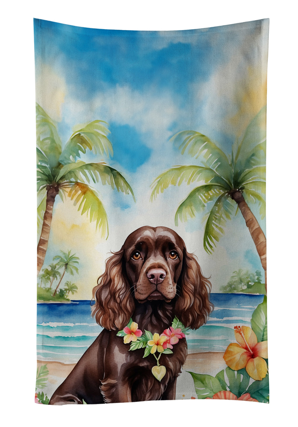 Buy this Cocker Spaniel Luau Kitchen Towel