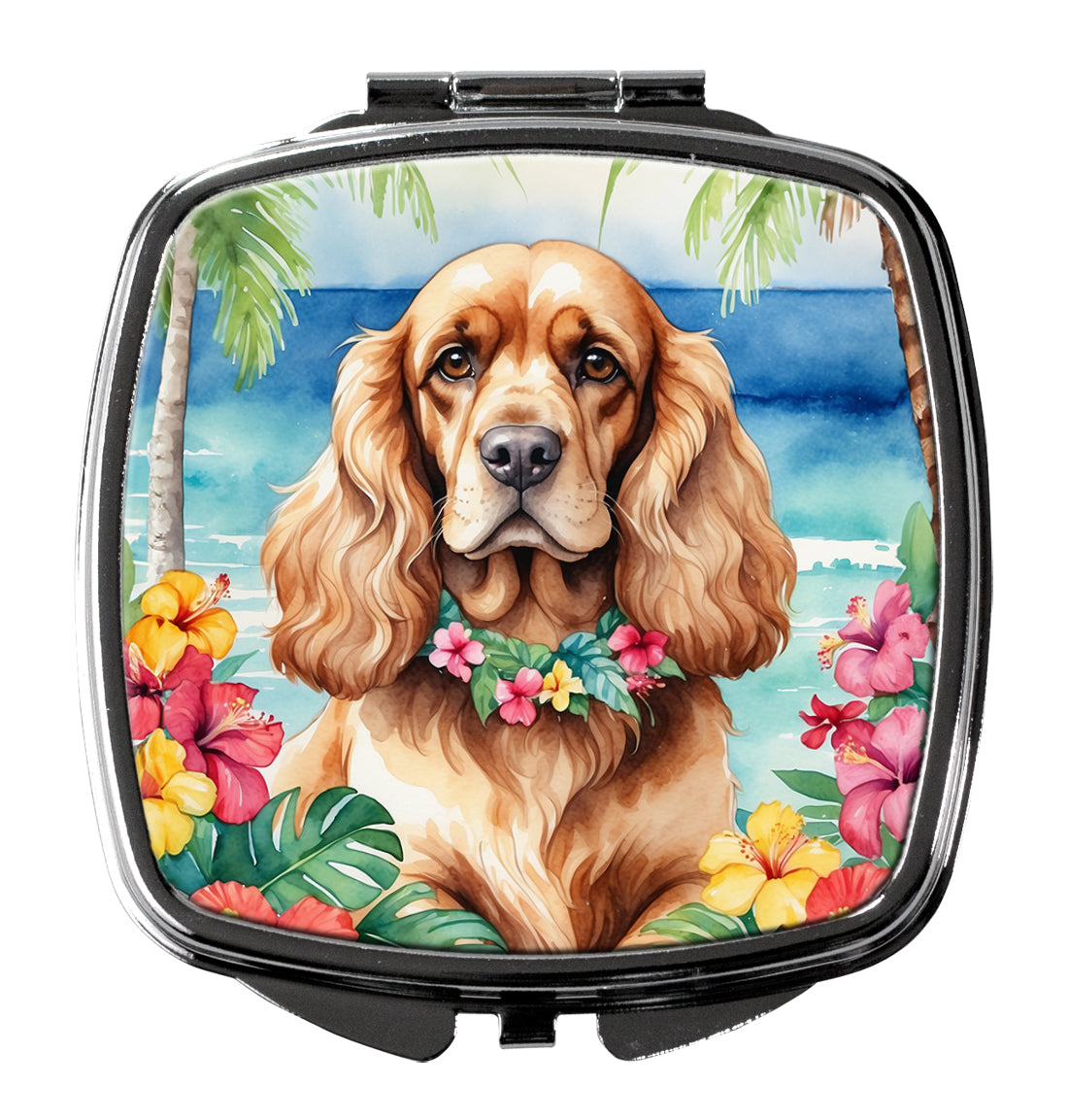 Buy this Cocker Spaniel Luau Compact Mirror