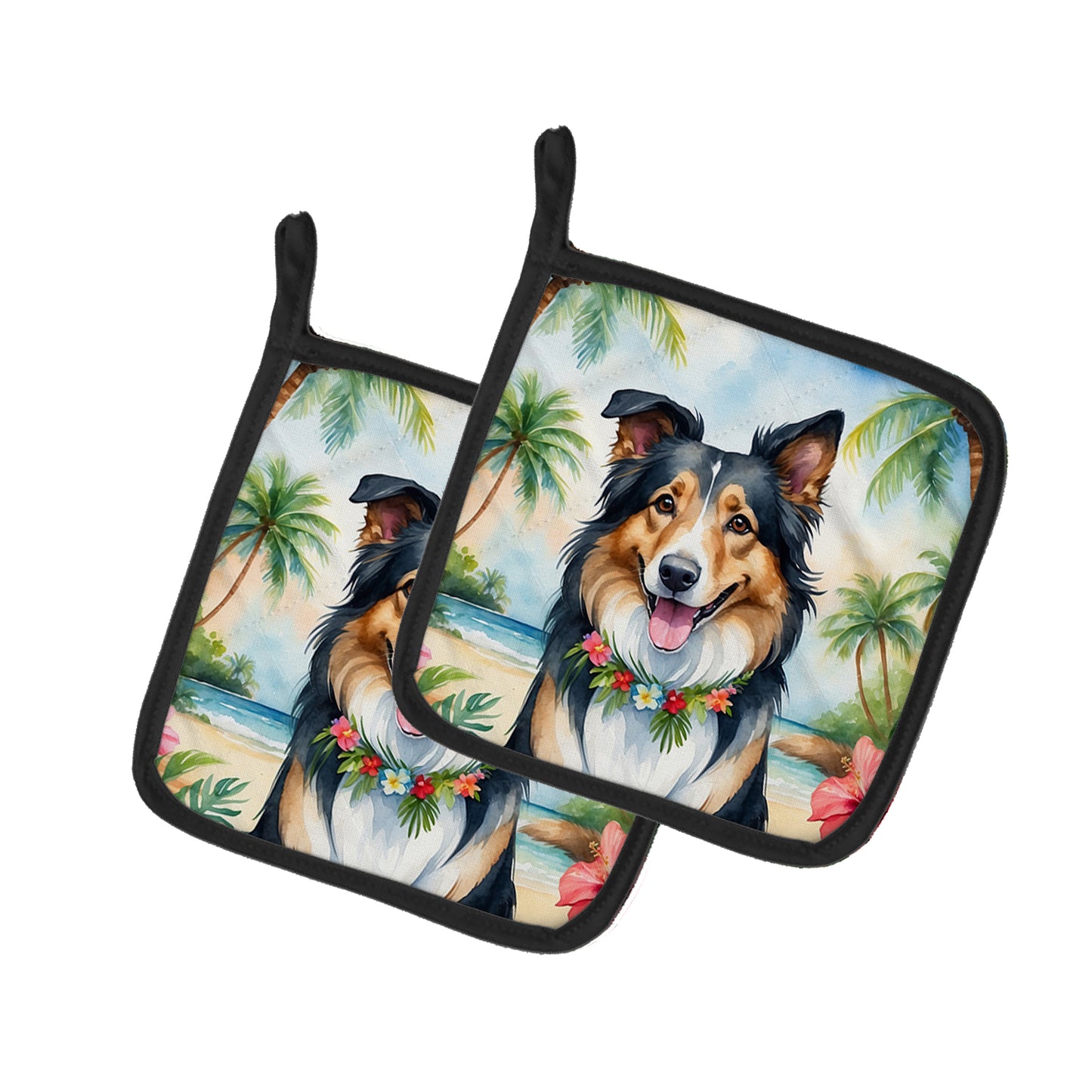 Buy this Collie Luau Pair of Pot Holders