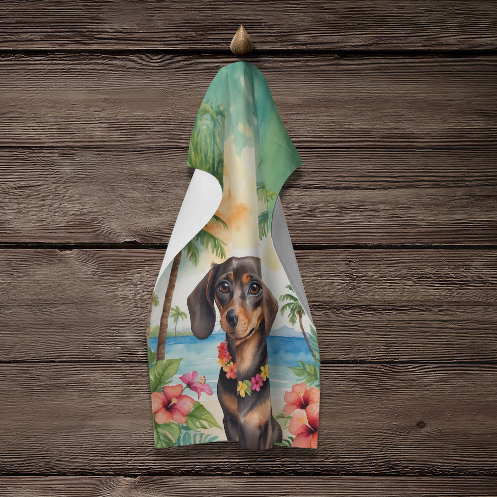 Dachshund Luau Kitchen Towel