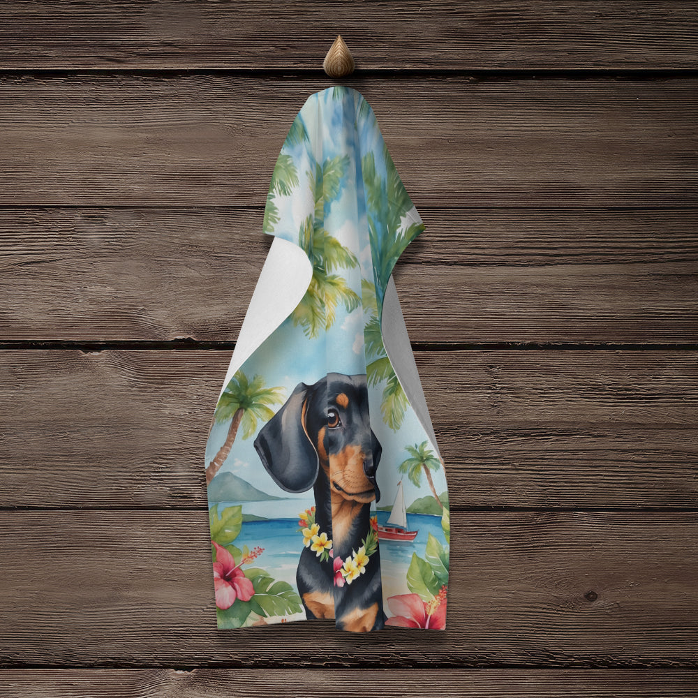 Dachshund Luau Kitchen Towel