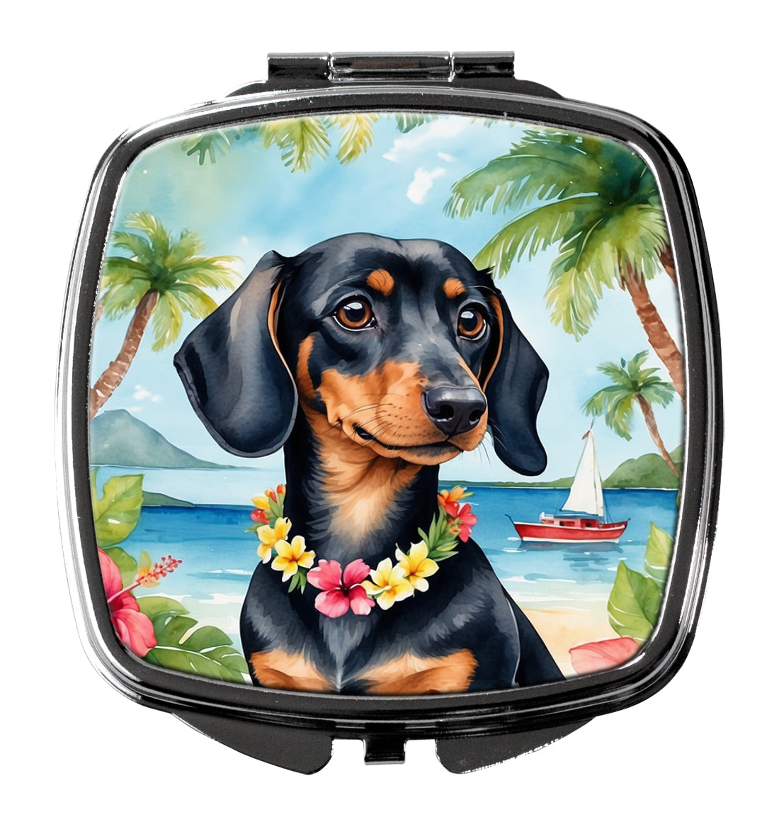 Buy this Dachshund Luau Compact Mirror