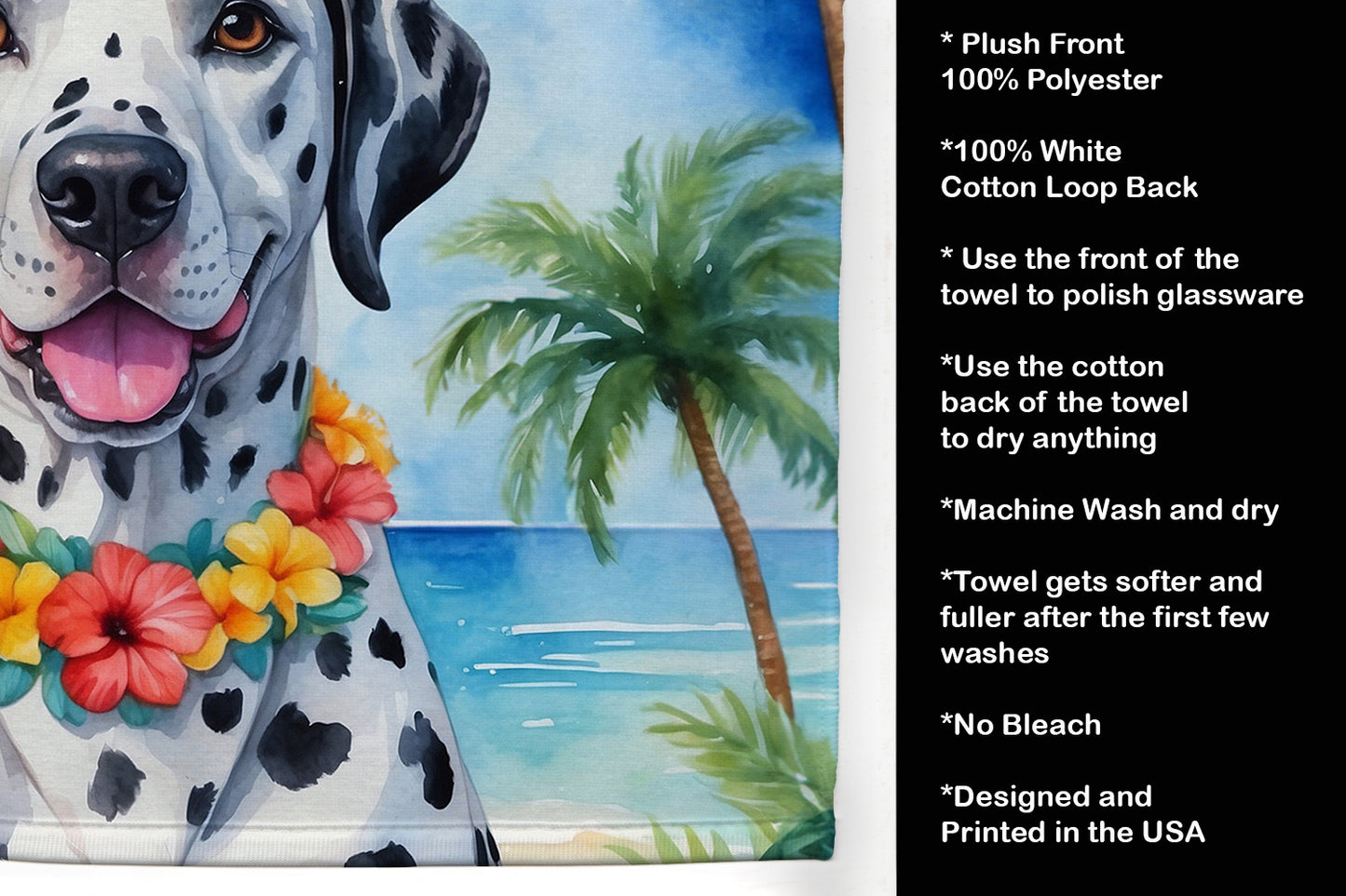 Dalmatian Luau Kitchen Towel