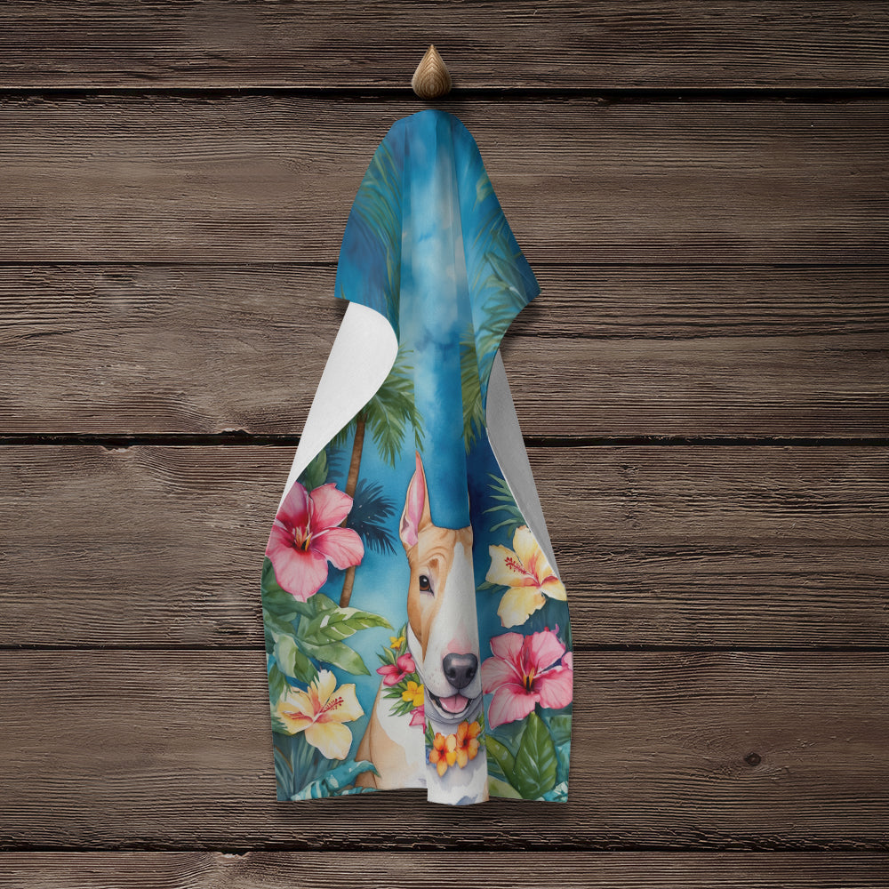 English Bull Terrier Luau Kitchen Towel