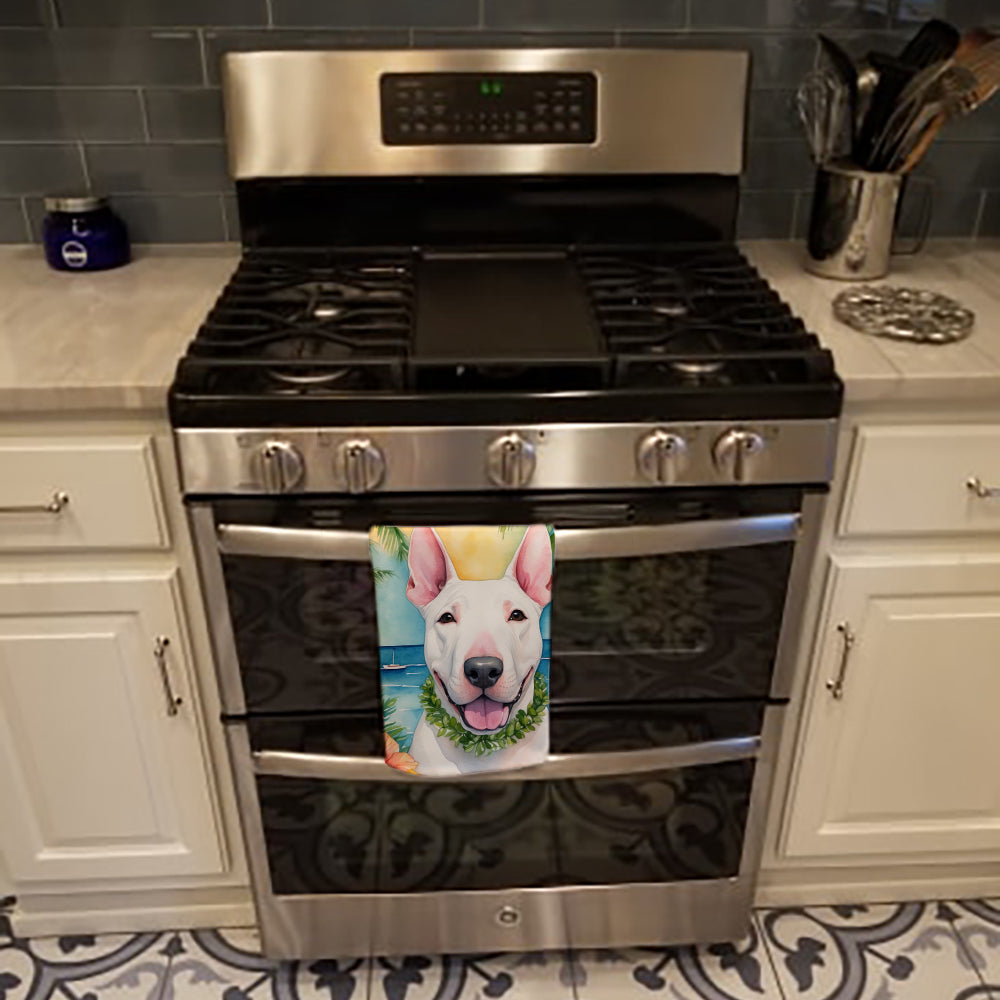 English Bull Terrier Luau Kitchen Towel