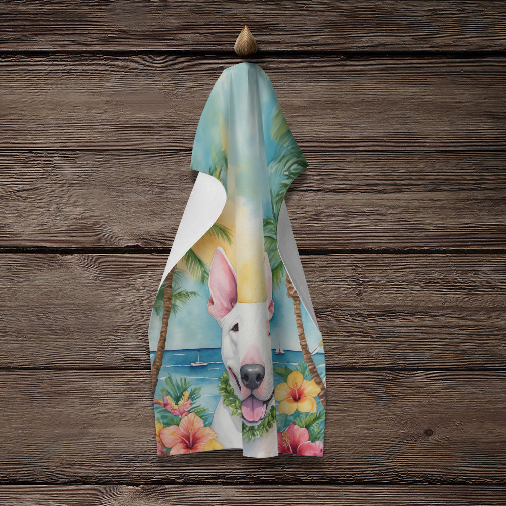 English Bull Terrier Luau Kitchen Towel