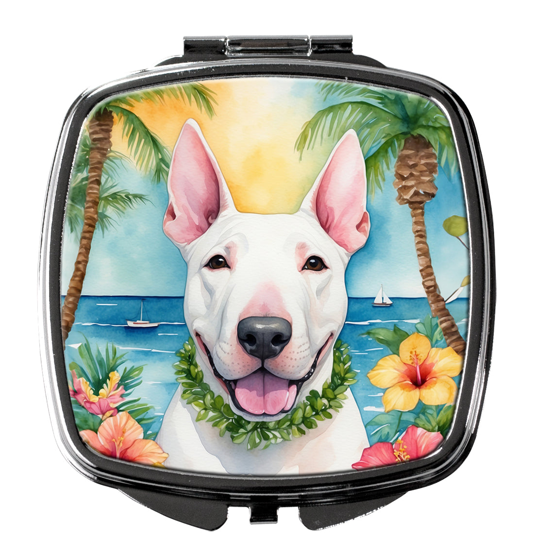 Buy this English Bull Terrier Luau Compact Mirror