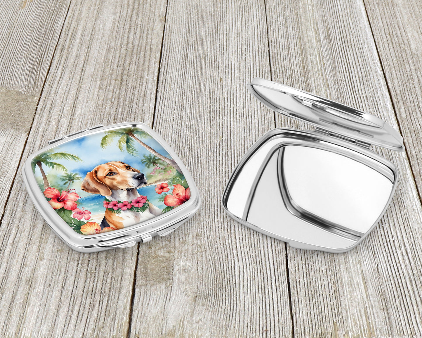 English Foxhound Luau Compact Mirror