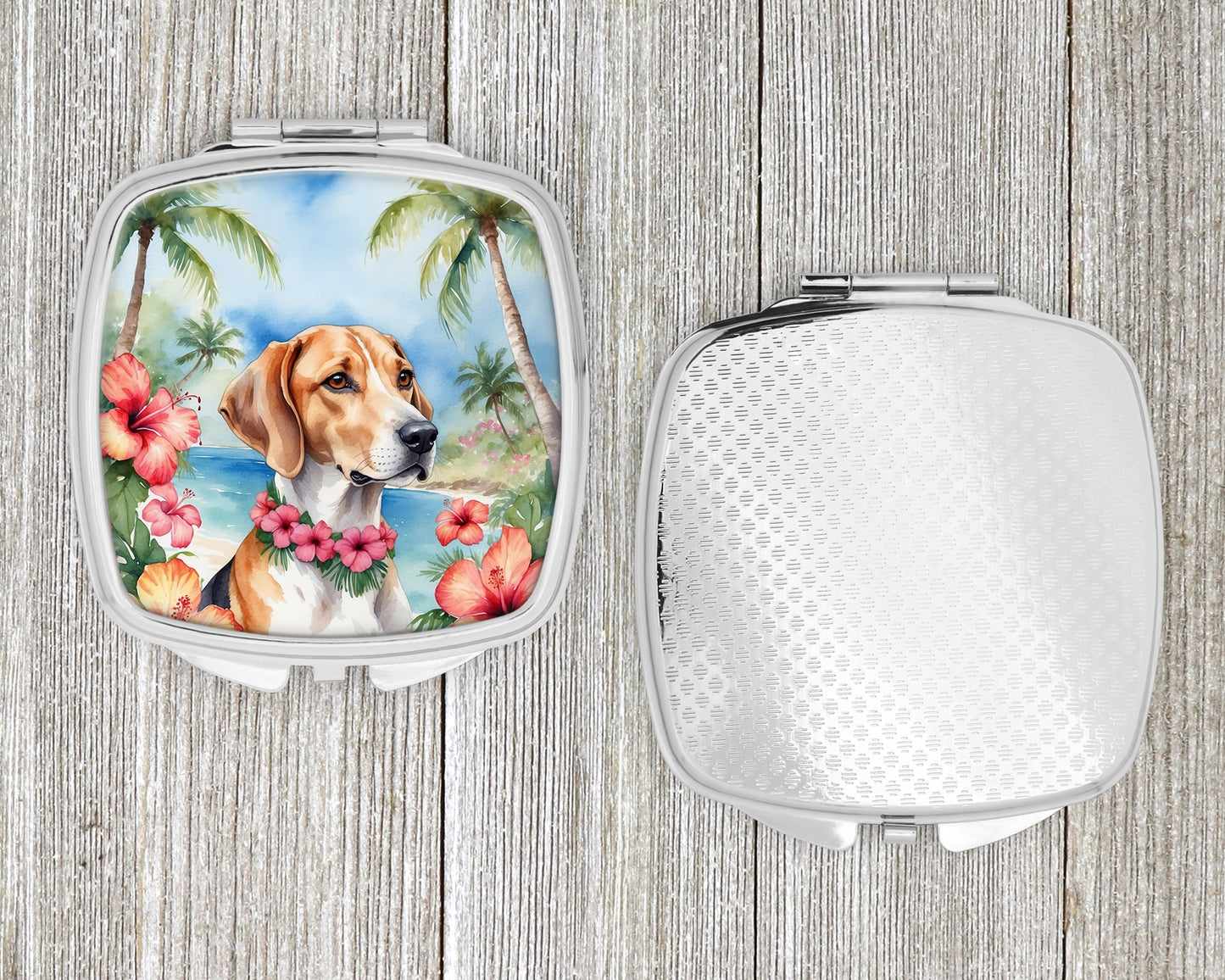 English Foxhound Luau Compact Mirror