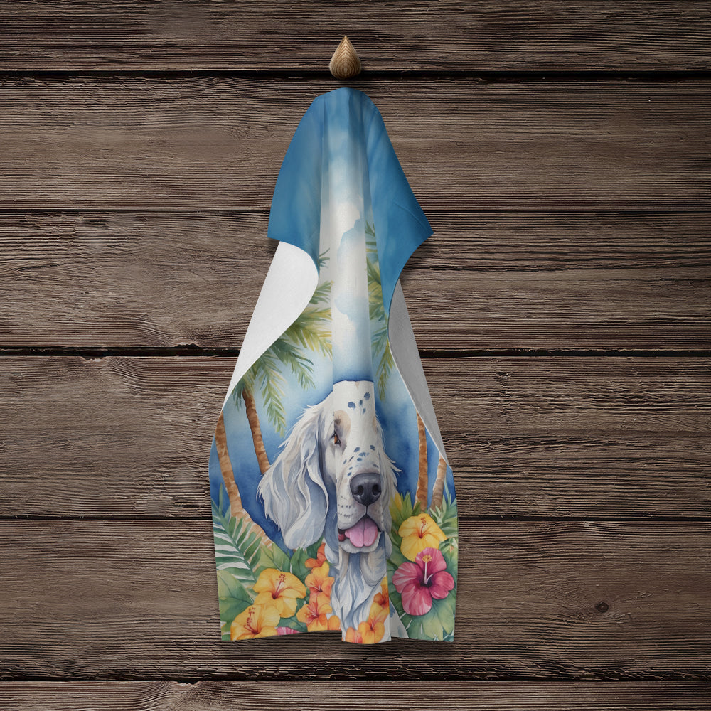 English Setter Luau Kitchen Towel