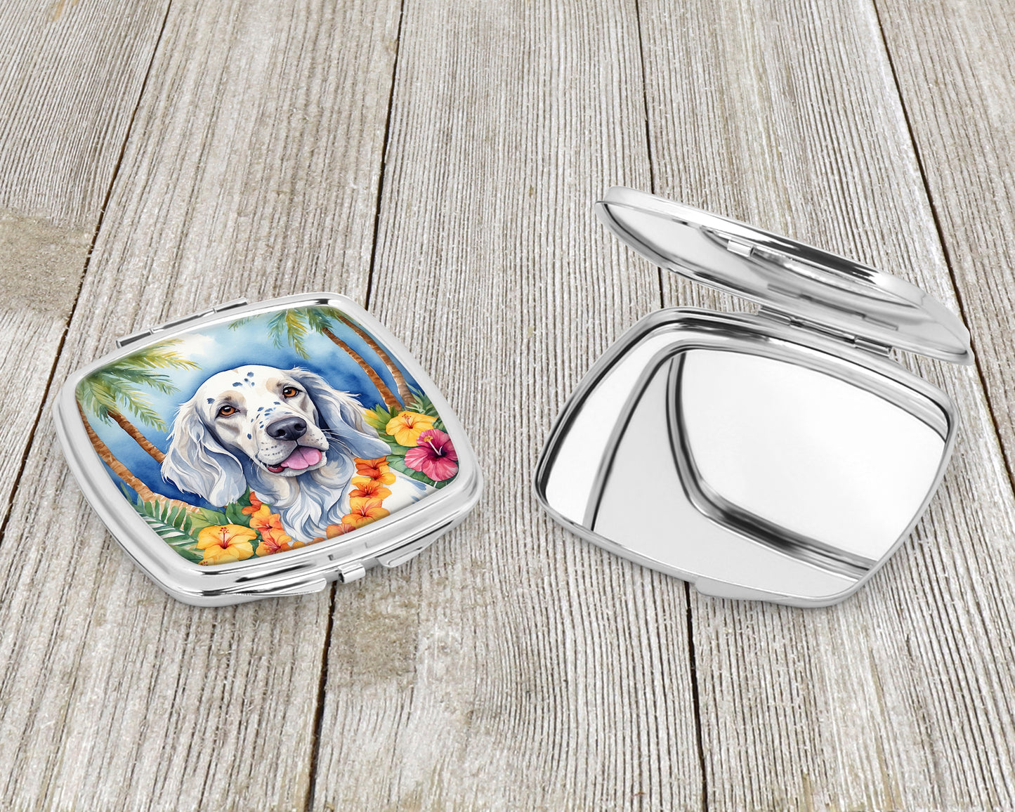 English Setter Luau Compact Mirror