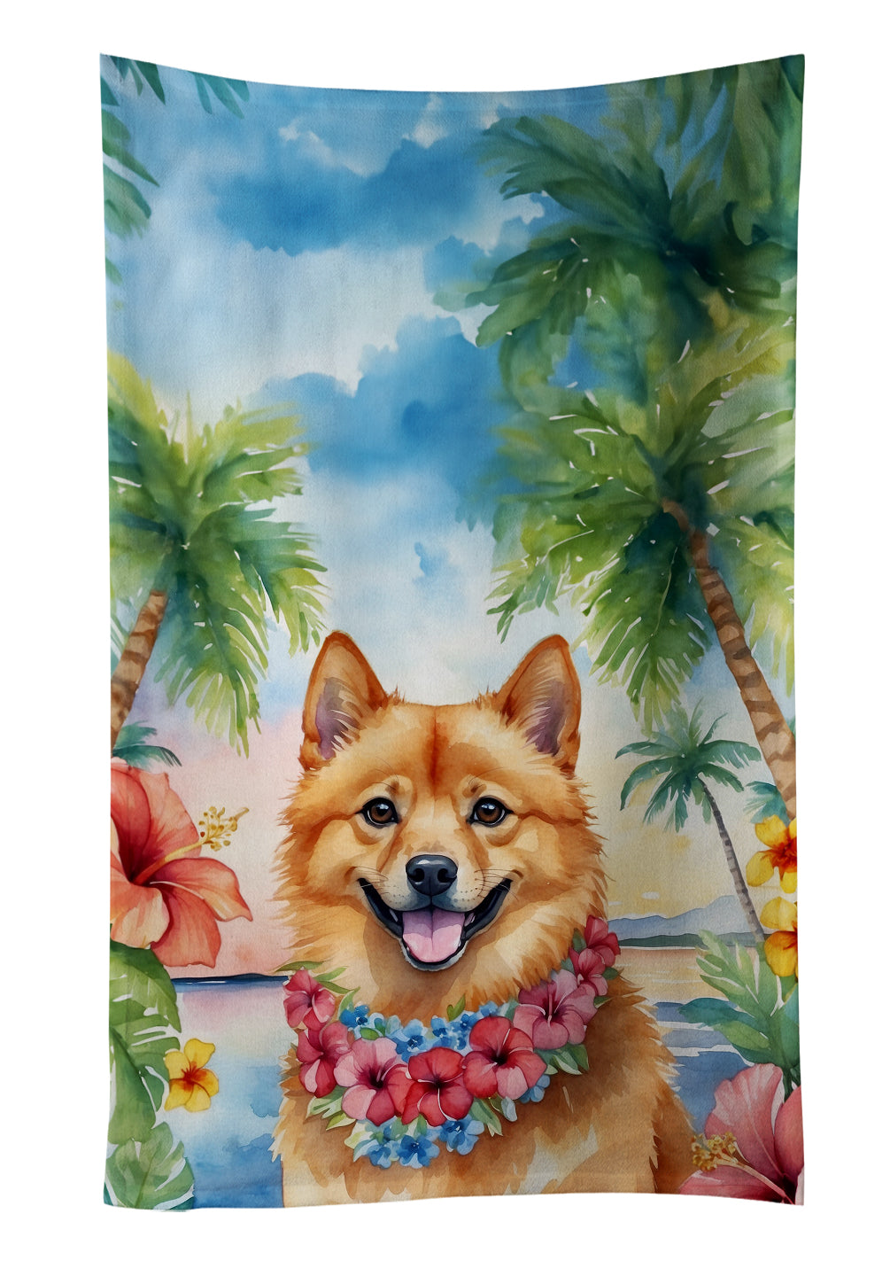 Buy this Finnish Spitz Luau Kitchen Towel