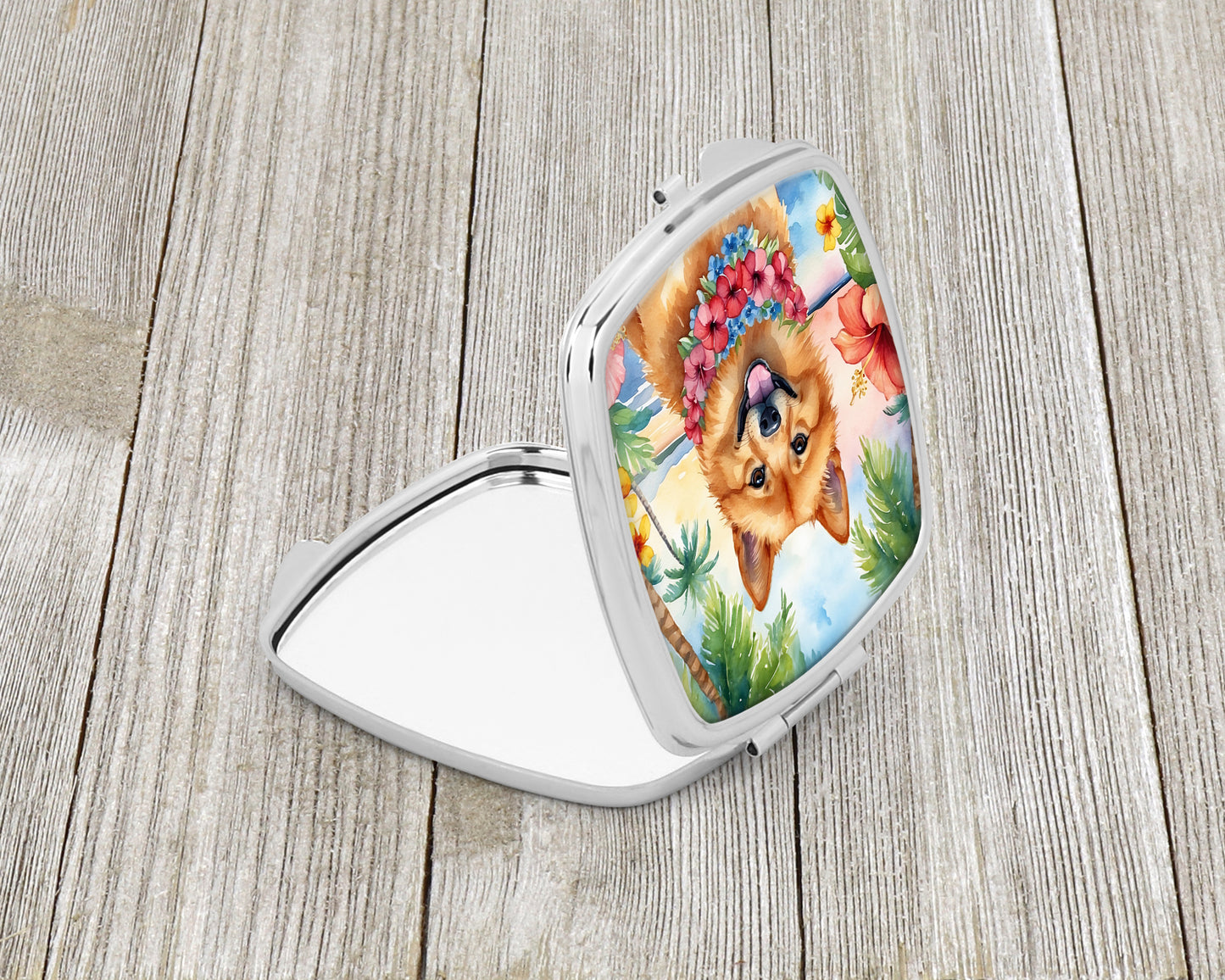 Finnish Spitz Luau Compact Mirror