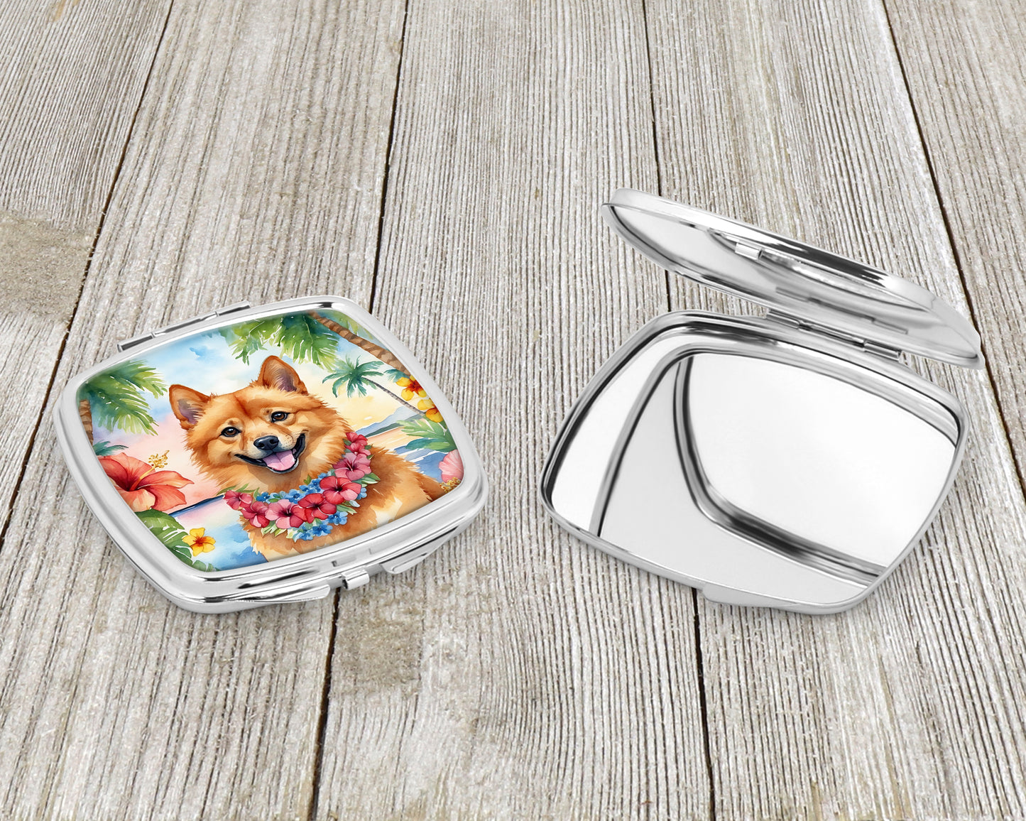 Finnish Spitz Luau Compact Mirror