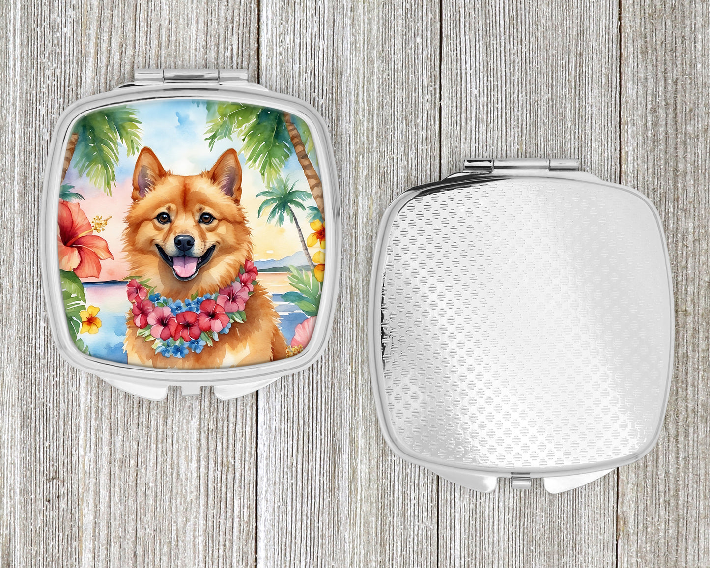 Finnish Spitz Luau Compact Mirror