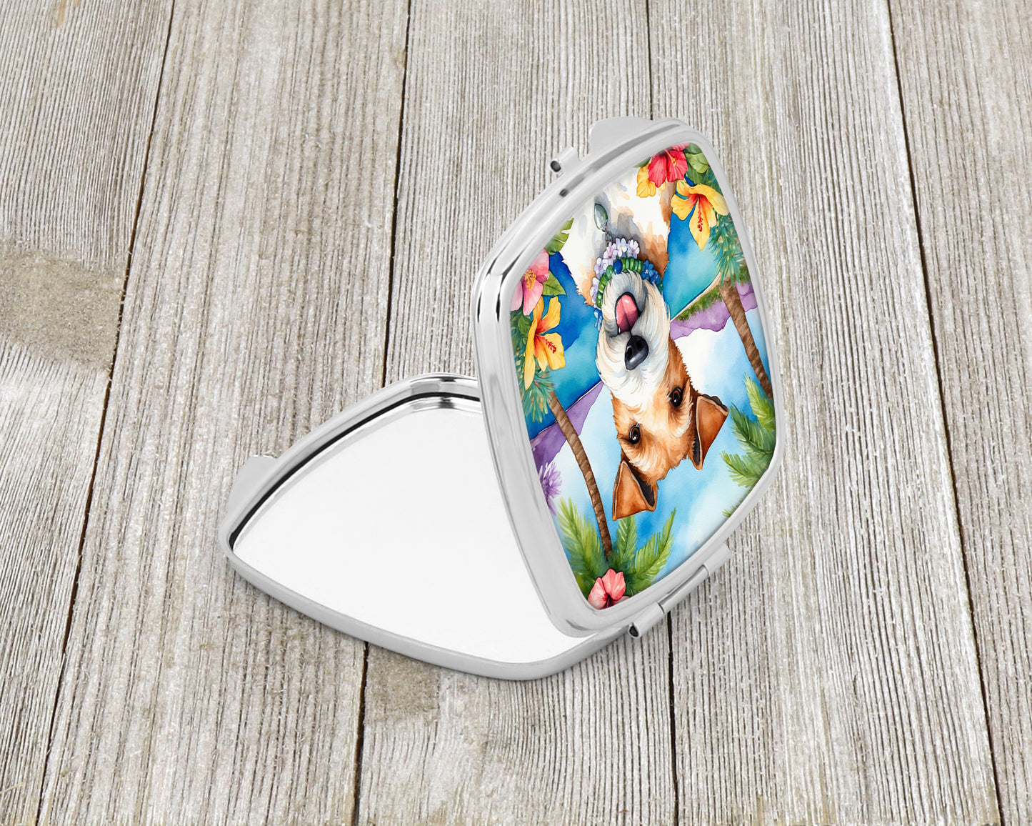 Fox Terrier Luau Compact Mirror