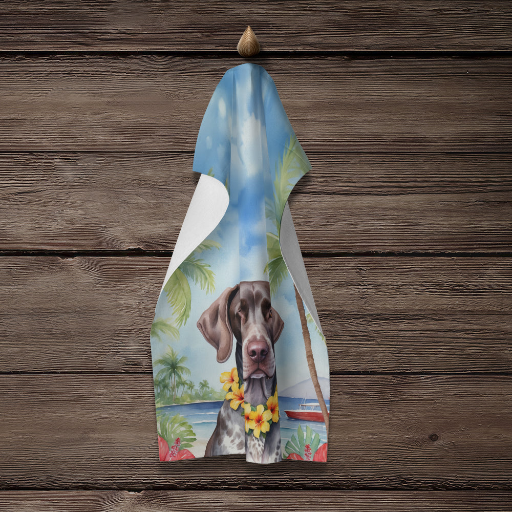 German Shorthaired Pointer Luau Kitchen Towel