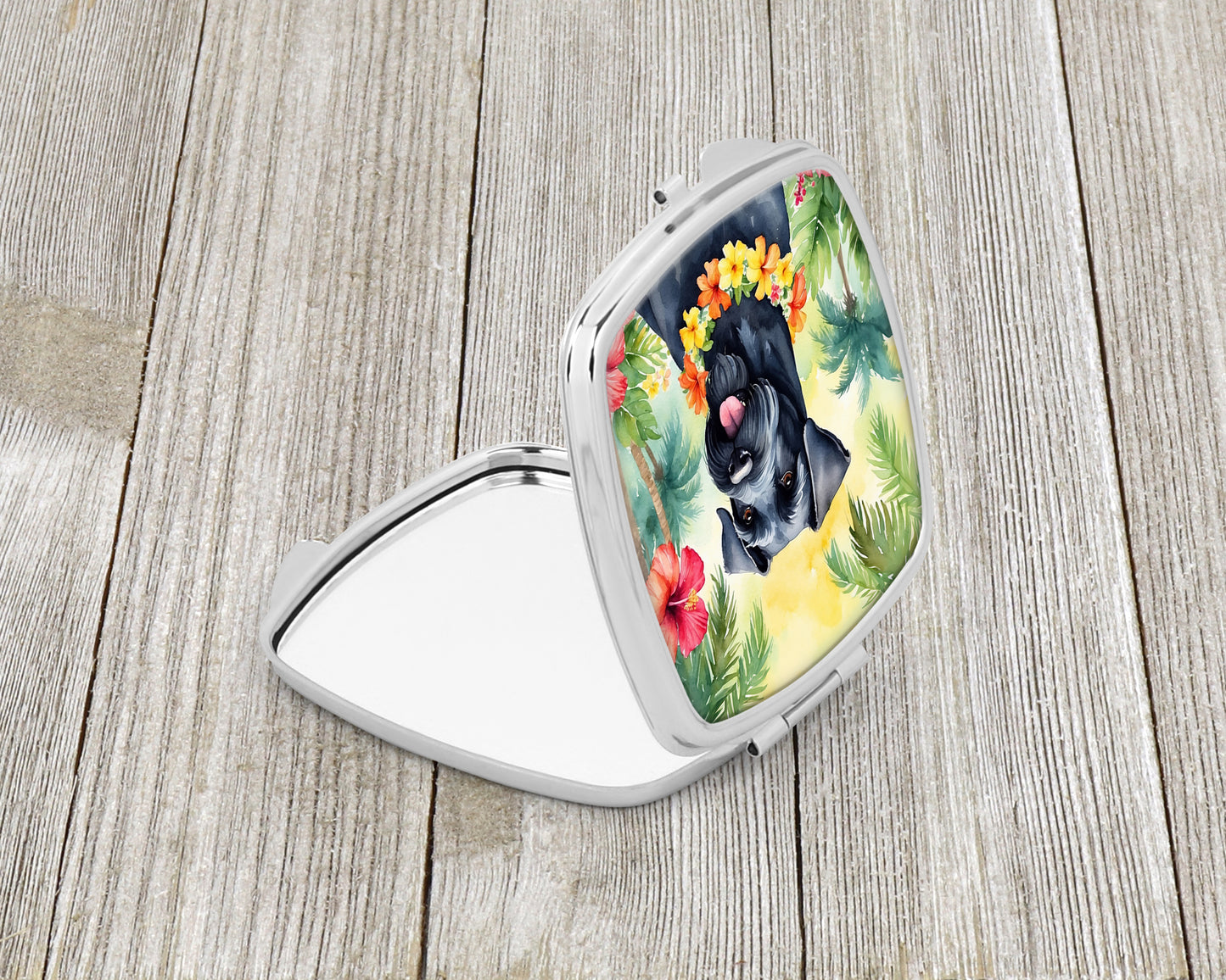 Giant Schnauzer Luau Compact Mirror