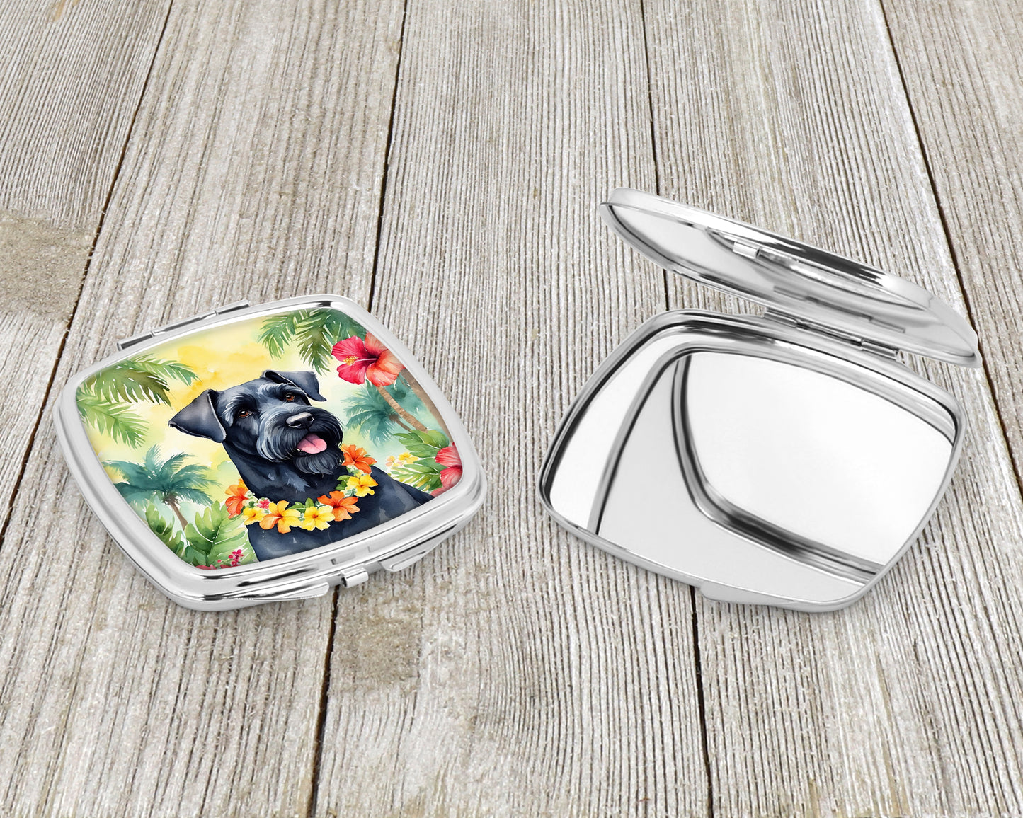 Giant Schnauzer Luau Compact Mirror