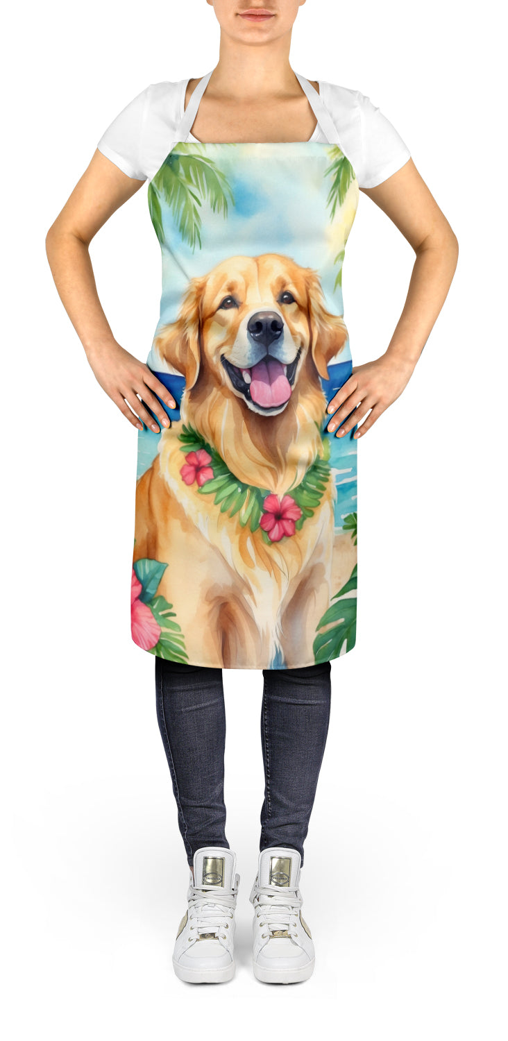 Golden Retriever Luau Apron