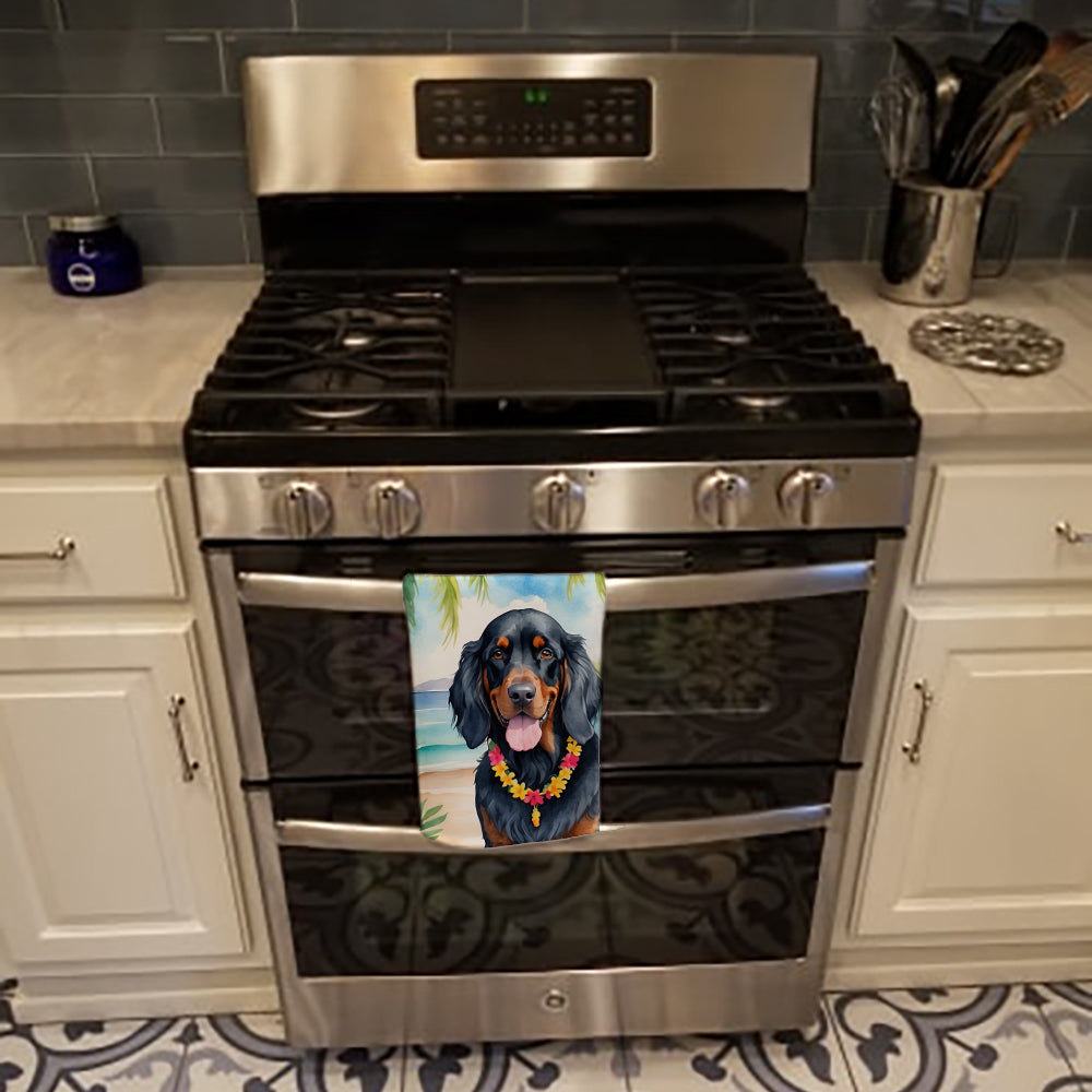 Gordon Setter Luau Kitchen Towel