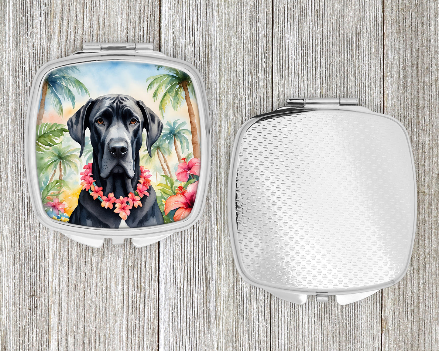 Great Dane Luau Compact Mirror