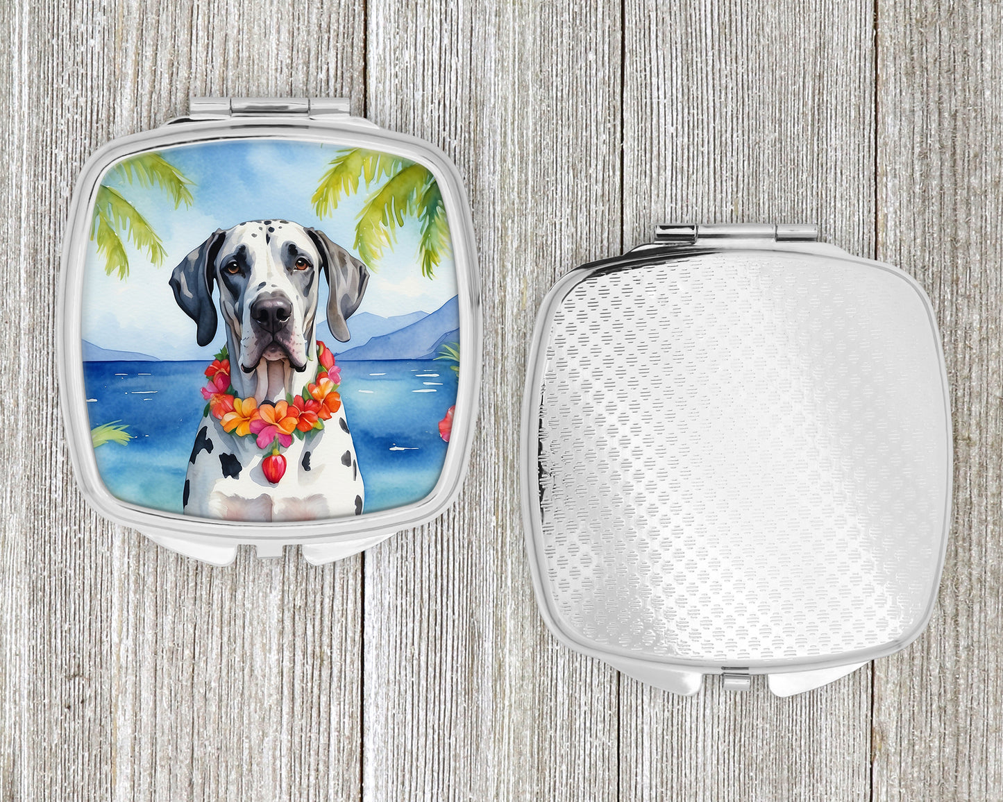 Great Dane Luau Compact Mirror