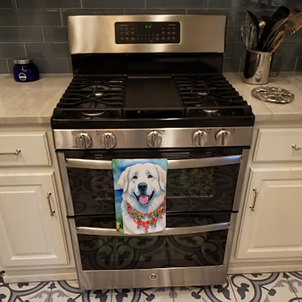 Great Pyrenees Luau Kitchen Towel