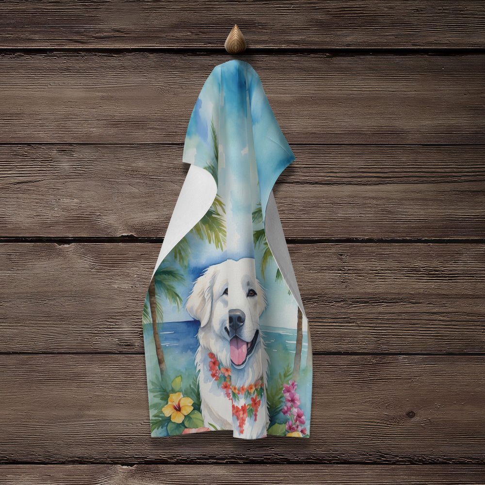 Great Pyrenees Luau Kitchen Towel