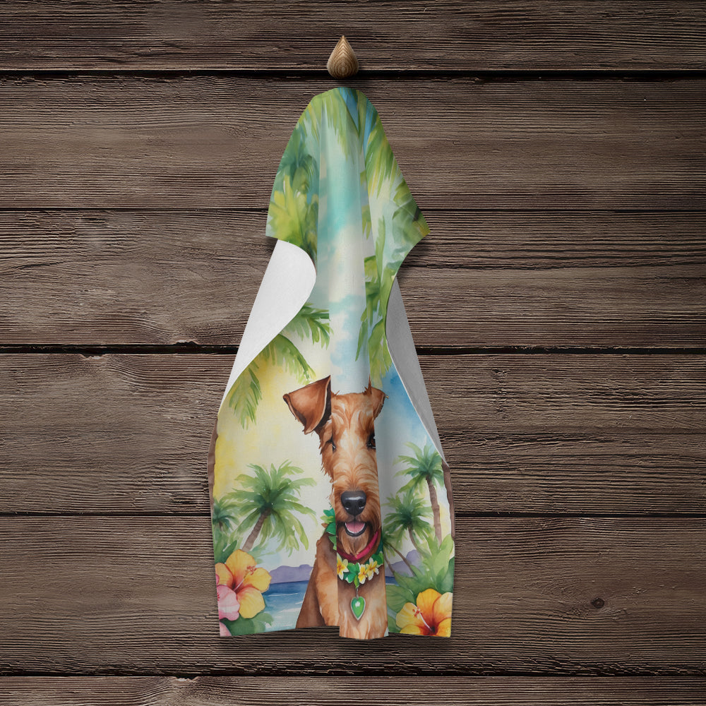 Irish Terrier Luau Kitchen Towel