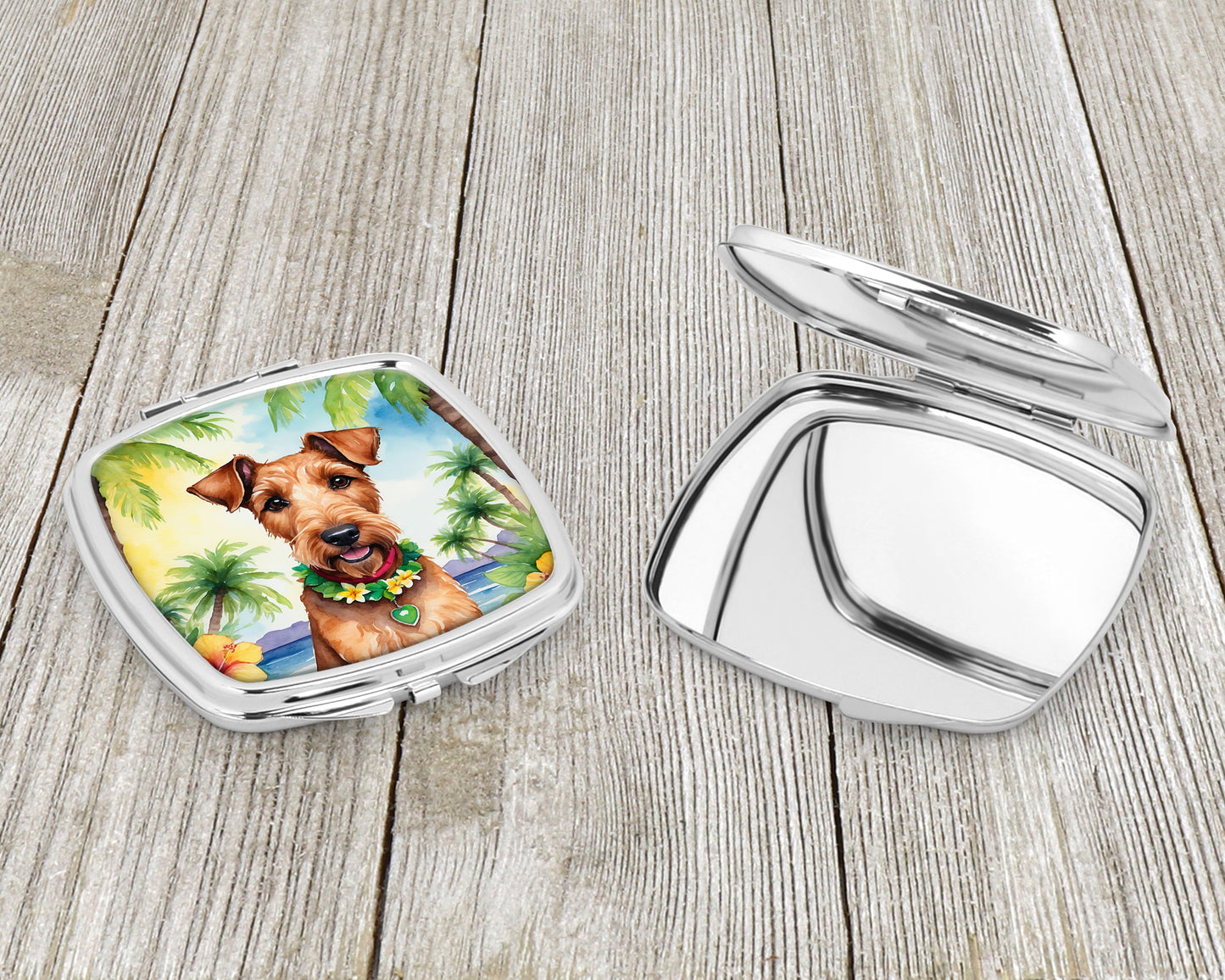 Irish Terrier Luau Compact Mirror