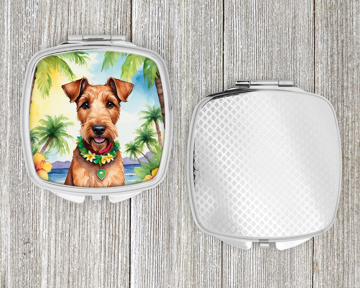 Irish Terrier Luau Compact Mirror