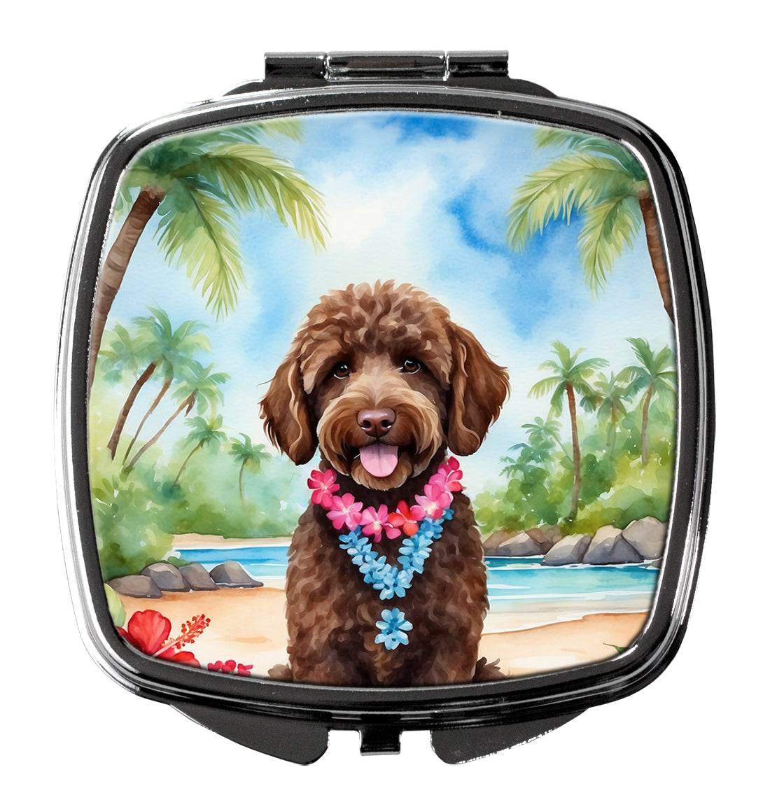 Buy this Labradoodle Luau Compact Mirror