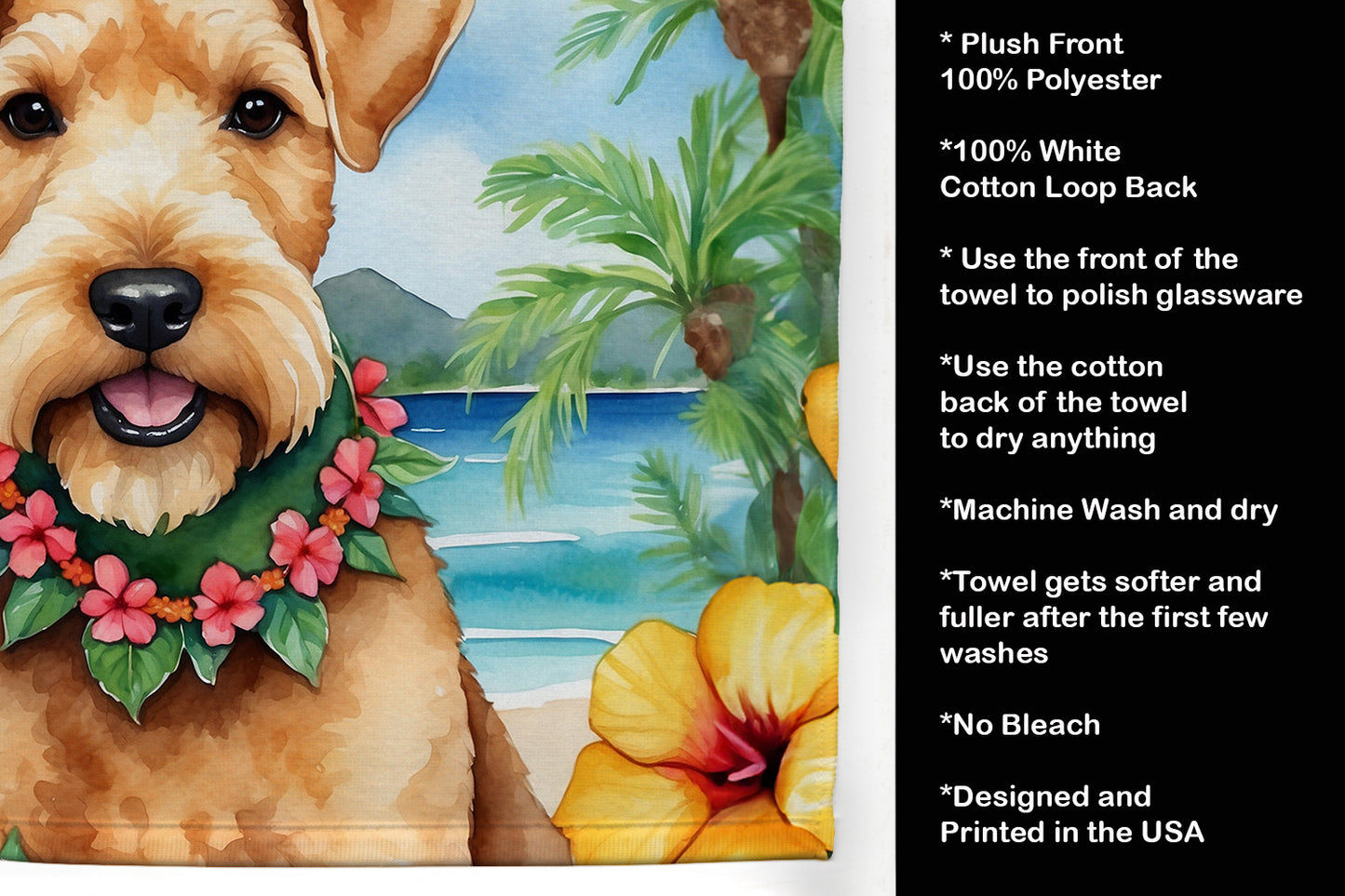 Lakeland Terrier Luau Kitchen Towel