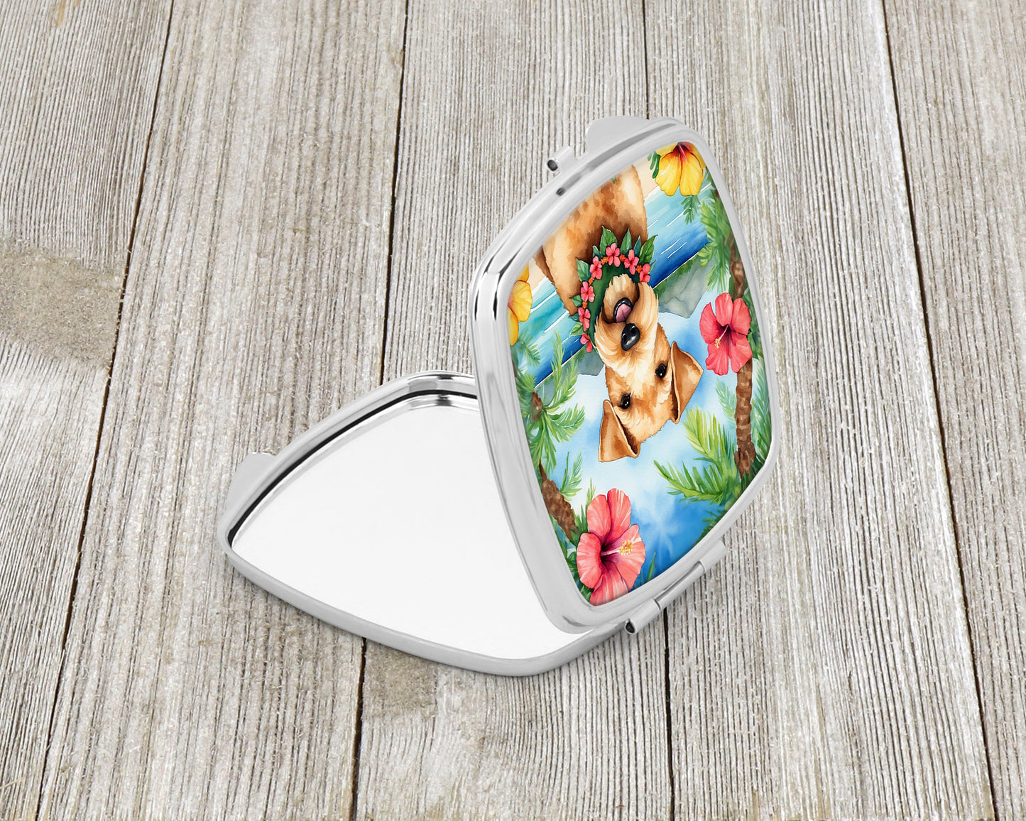 Lakeland Terrier Luau Compact Mirror