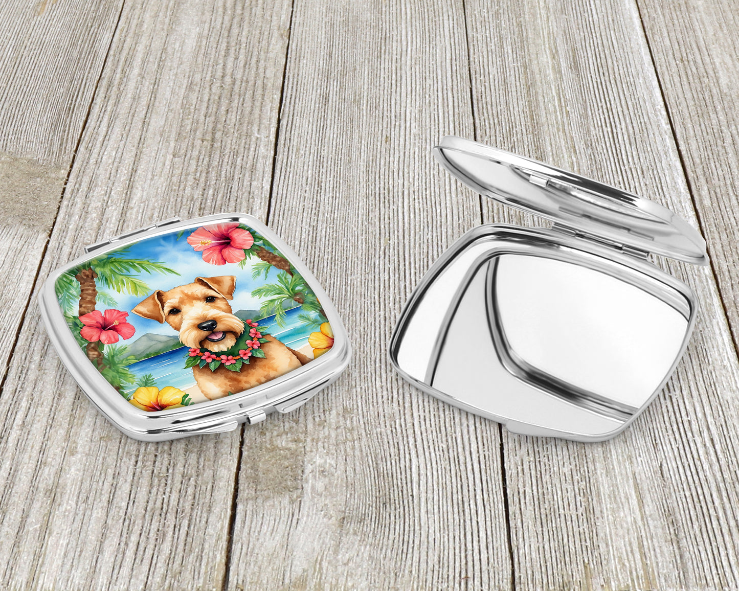 Lakeland Terrier Luau Compact Mirror