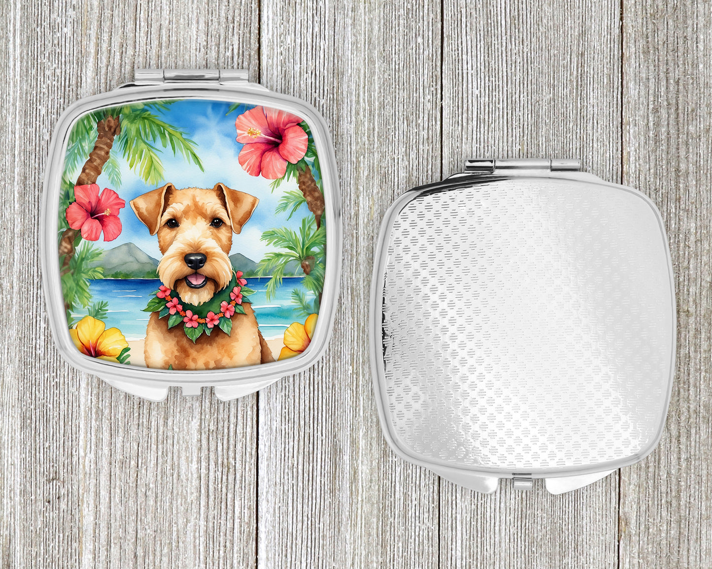 Lakeland Terrier Luau Compact Mirror