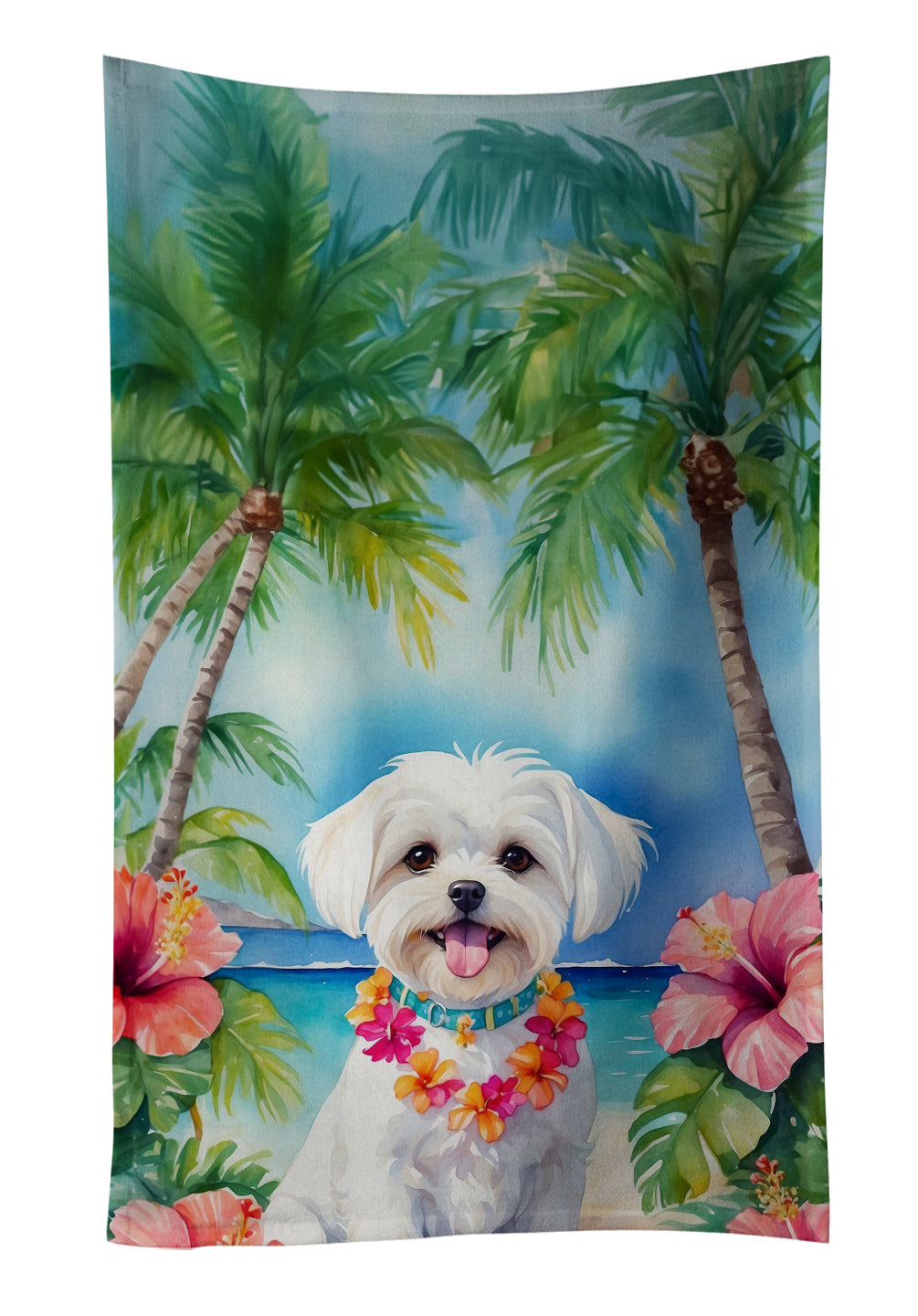 Buy this Maltese Luau Kitchen Towel