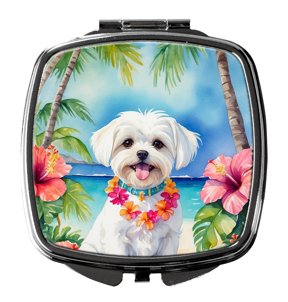 Buy this Maltese Luau Compact Mirror