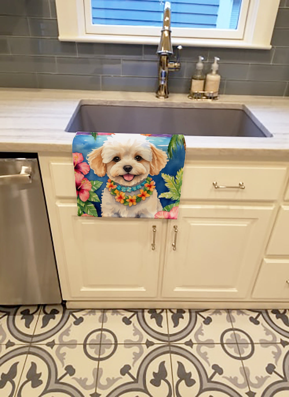 Maltipoo Luau Kitchen Towel