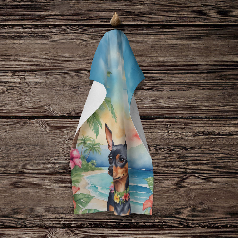 Miniature Pinscher Luau Kitchen Towel