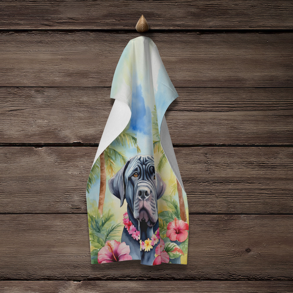 Neapolitan Mastiff Luau Kitchen Towel