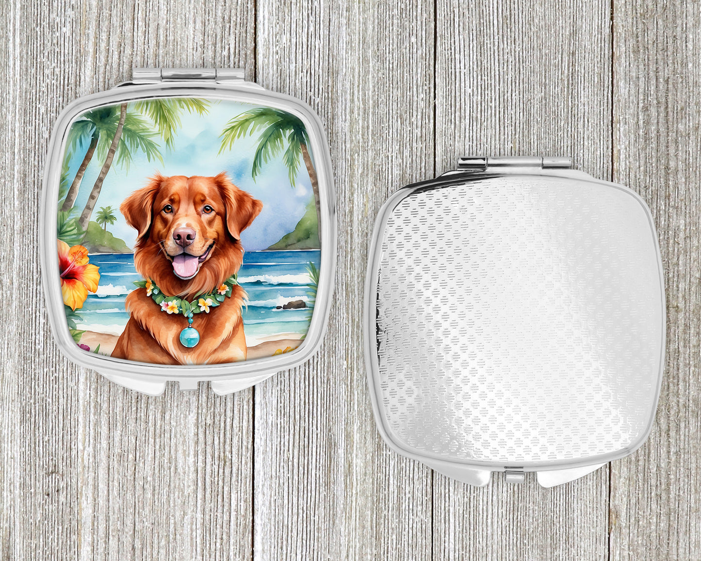 Nova Scotia Duck Tolling Retriever Luau Compact Mirror