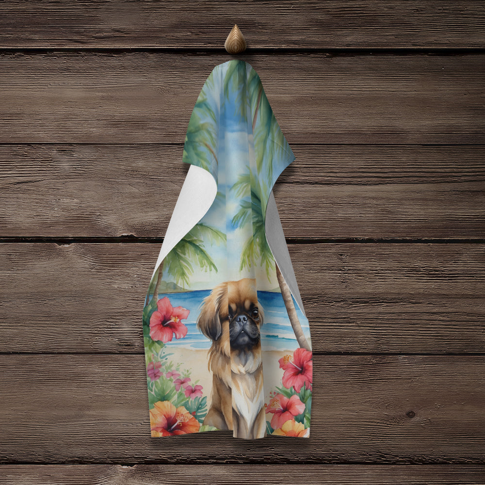 Pekingese Luau Kitchen Towel