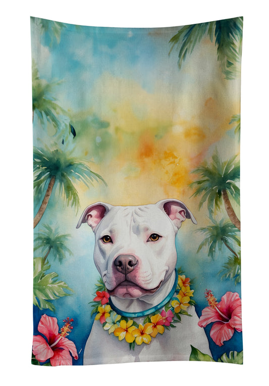 Buy this Pit Bull Terrier Luau Kitchen Towel