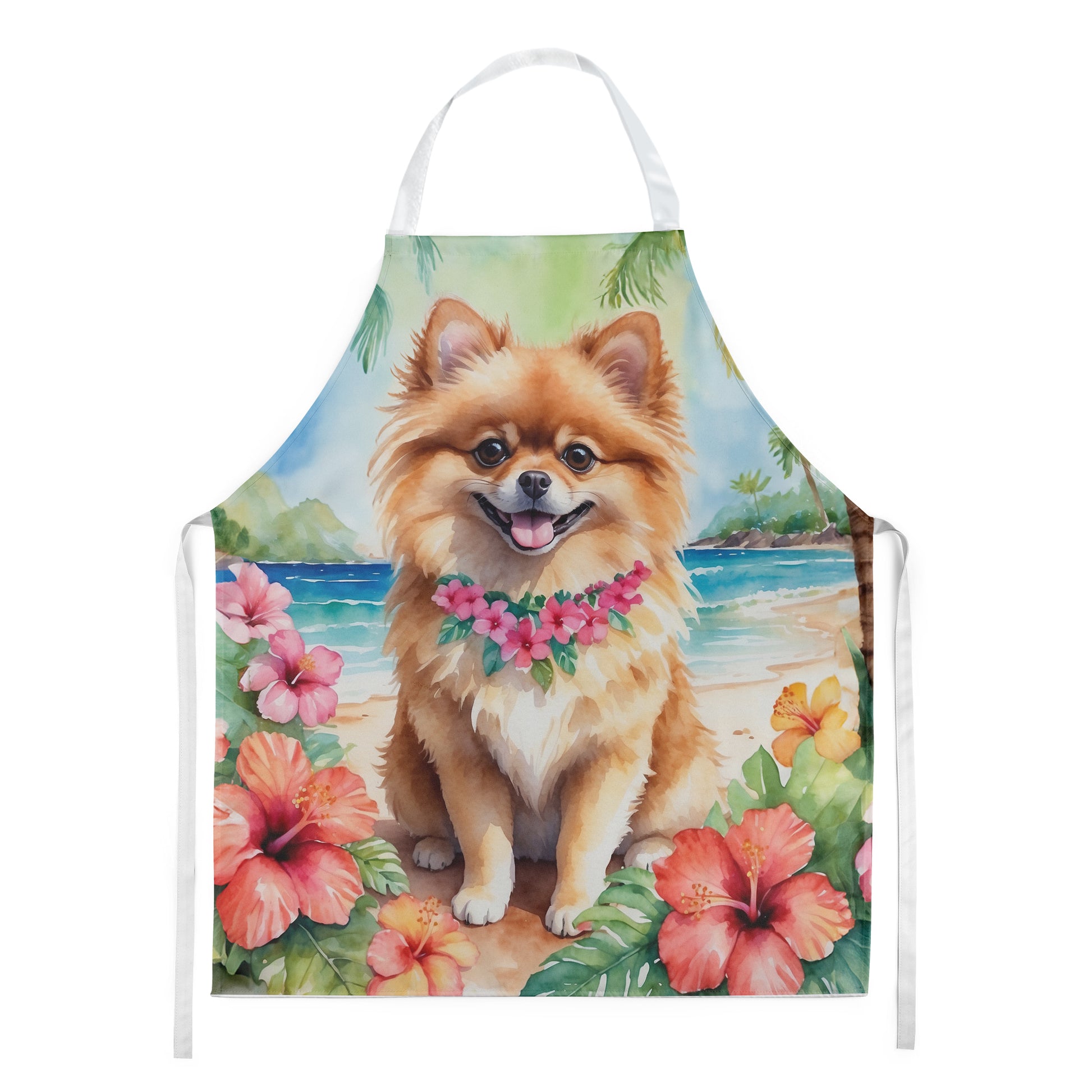 Buy this Pomeranian Luau Apron