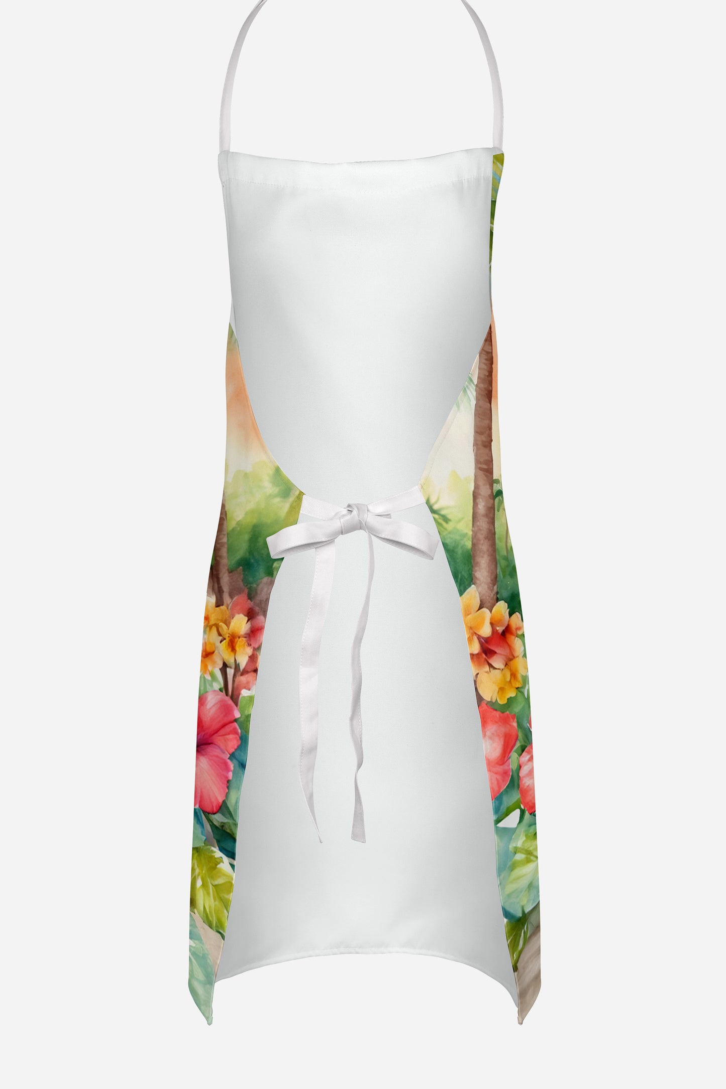 Chocolate Poodle Luau Apron