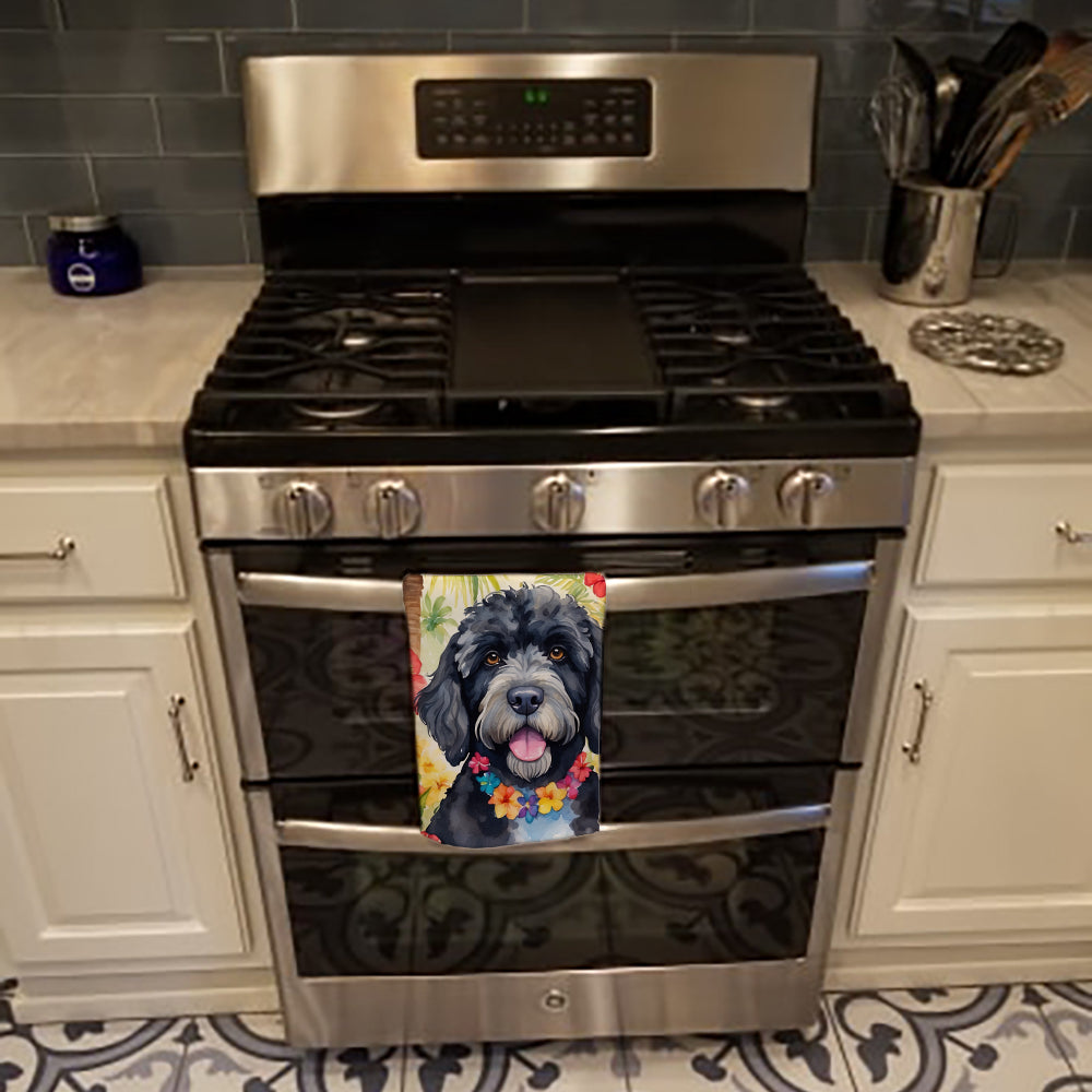 Portuguese Water Dog Luau Kitchen Towel