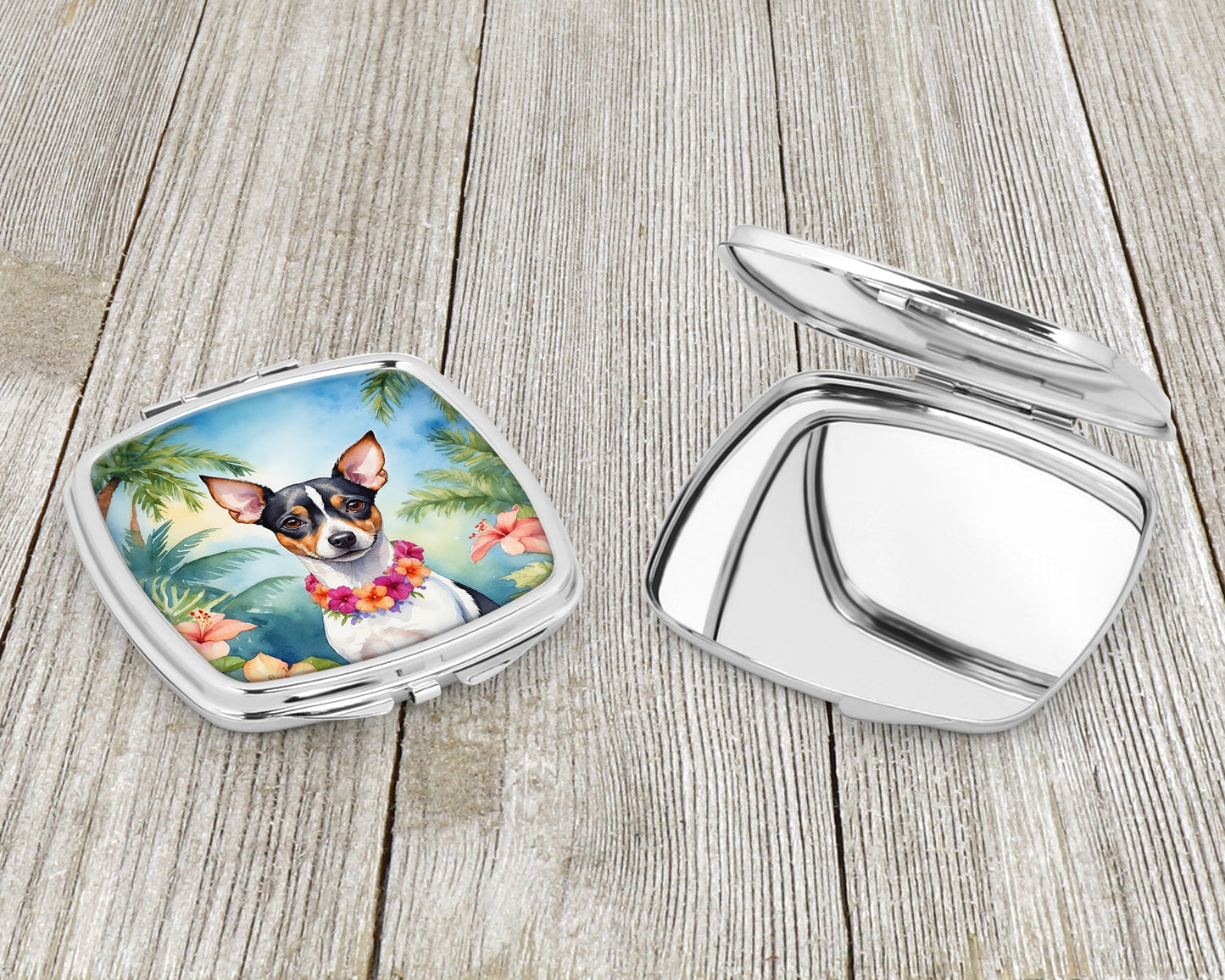 Rat Terrier Luau Compact Mirror