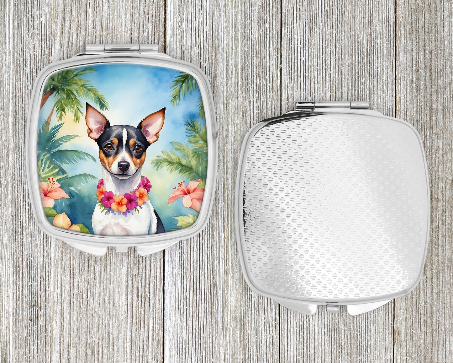 Rat Terrier Luau Compact Mirror